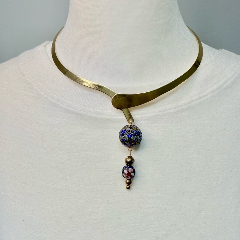 Cloisonné collar necklace #56